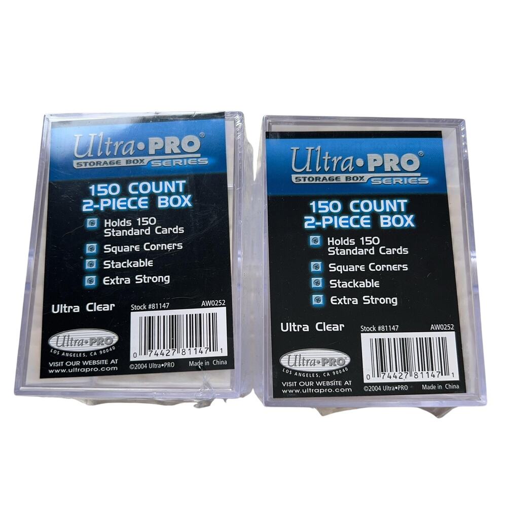Ultra PRO 150 Count 2-Piece Storage Box Ultra Clear Card Holders Stackable